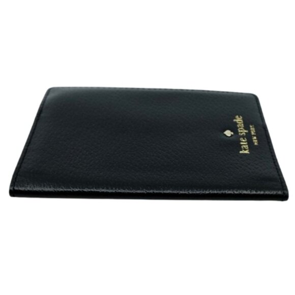 KATE SPADE~Grand Street Passport Holder~BLACK PEBBLED LEATHER CASE Like New - Picture 6 of 7